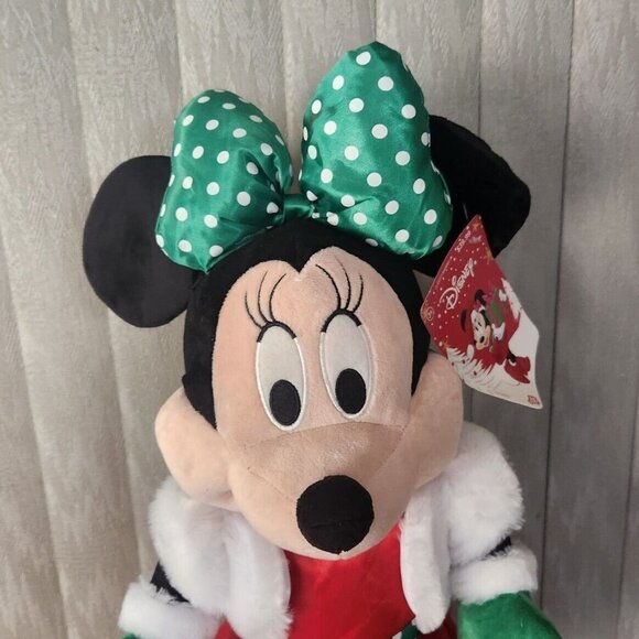 Gemmy Minnie Mouse Holiday Greeter Christmas 22" Tall Plush Standing - Picture 3 of 14